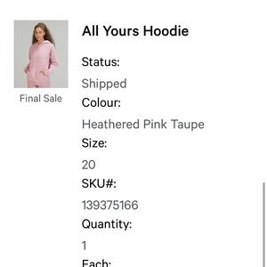 Lululemon All Yours Hoodie